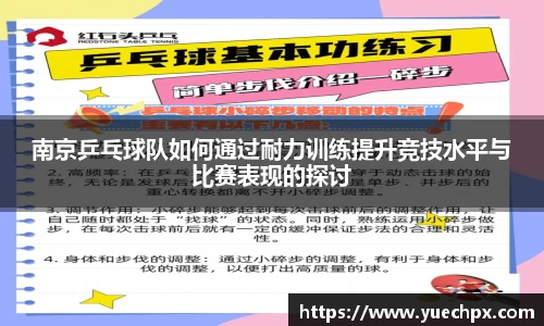 南京乒乓球队如何通过耐力训练提升竞技水平与比赛表现的探讨